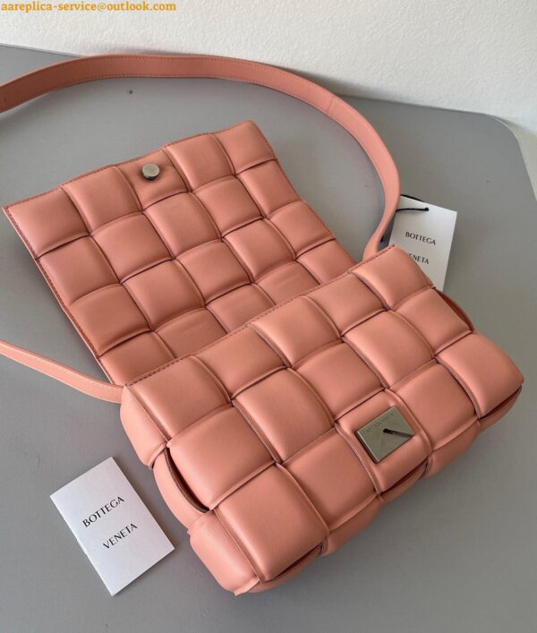 Replica Bottega Veneta Padded Cassette Bag In Peachy Intrecciato Lambskin 9