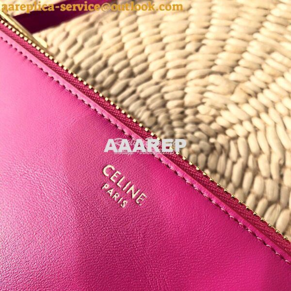 Replica Celine Trio Bag in Smooth Lambskin 187603 Rosy 3