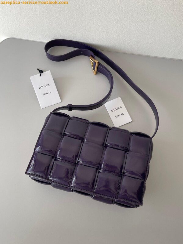 Replica Bottega Veneta Padded Cassette Bag In Purple Intrecciato Deerskin 2