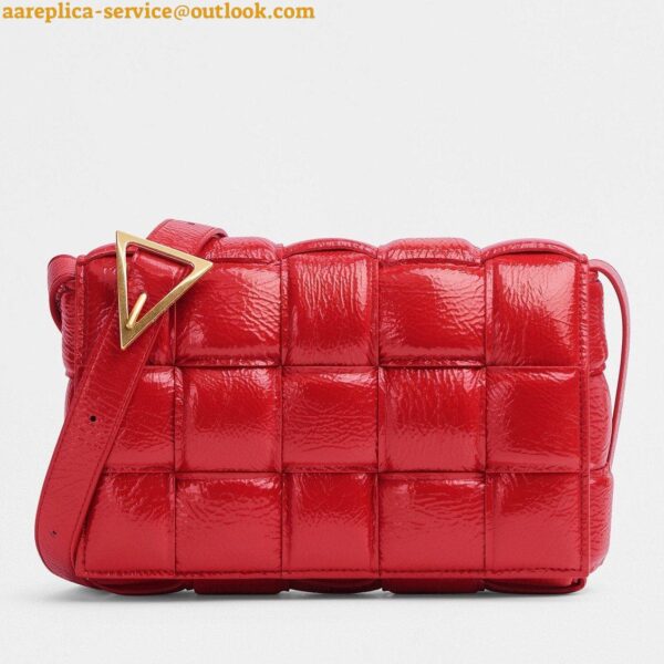 Replica Bottega Veneta Padded Cassette Bag In Red Intrecciato Deerskin