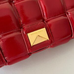 Replica Bottega Veneta Padded Cassette Bag In Red Intrecciato Deerskin 2