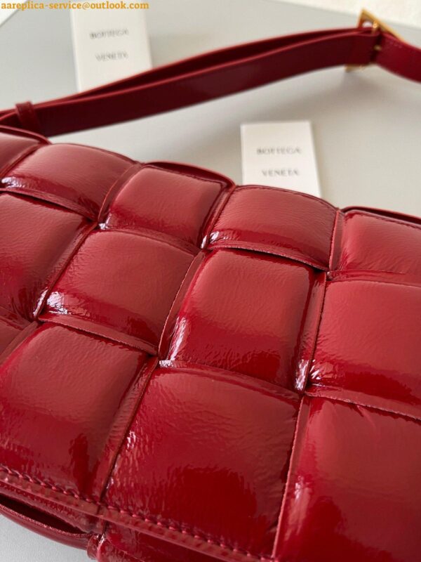 Replica Bottega Veneta Padded Cassette Bag In Red Intrecciato Deerskin 3