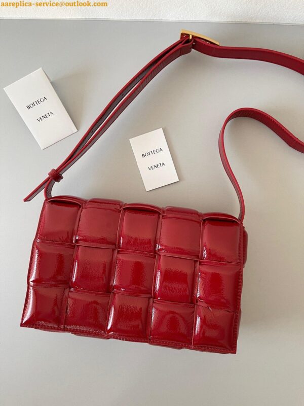 Replica Bottega Veneta Padded Cassette Bag In Red Intrecciato Deerskin 6