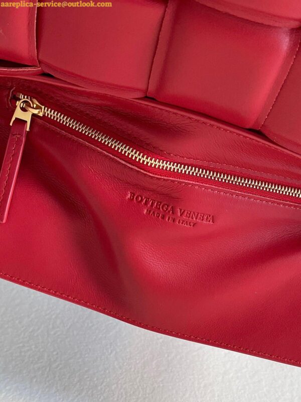 Replica Bottega Veneta Padded Cassette Bag In Red Intrecciato Deerskin 7