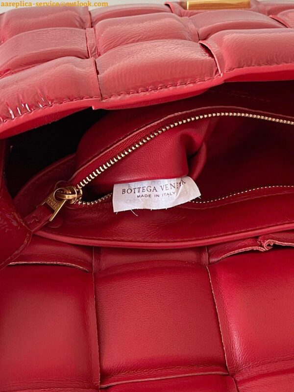 Replica Bottega Veneta Padded Cassette Bag In Red Intrecciato Deerskin 8