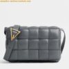 Replica Bottega Veneta Padded Cassette Bag In Travertine Intrecciato Lambskin 2