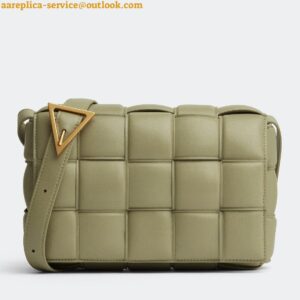 Replica Bottega Veneta Padded Cassette Bag In Travertine Intrecciato Lambskin