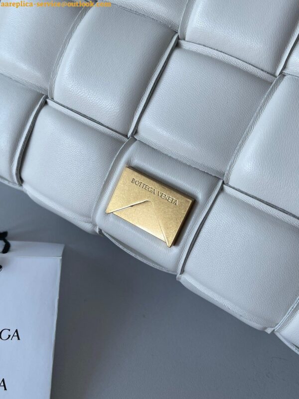 Replica Bottega Veneta Padded Cassette Bag In White Intrecciato Lambskin 5