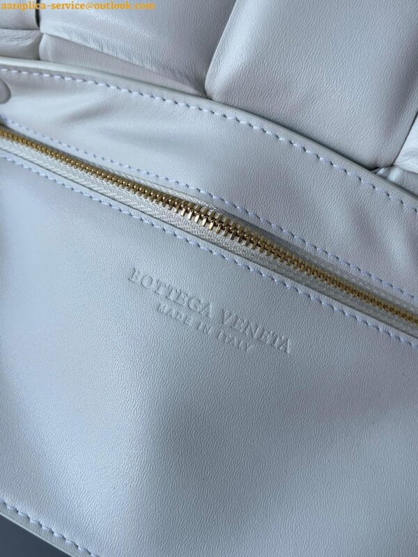 Replica Bottega Veneta Padded Cassette Bag In White Intrecciato Lambskin 9