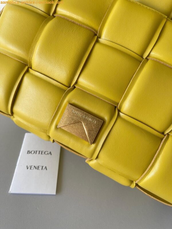 Replica Bottega Veneta Padded Cassette Bag In Yellow Intrecciato Lambskin 5