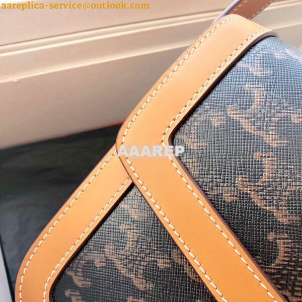 Replica Celine Triomphe Bag in Triomphe Canvas And Calfskin 8