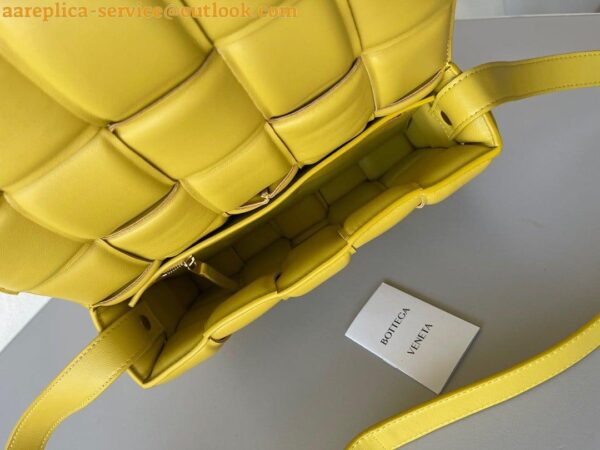 Replica Bottega Veneta Padded Cassette Bag In Yellow Intrecciato Lambskin 6