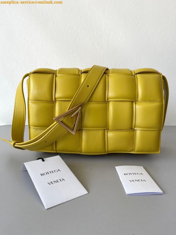 Replica Bottega Veneta Padded Cassette Bag In Yellow Intrecciato Lambskin 8