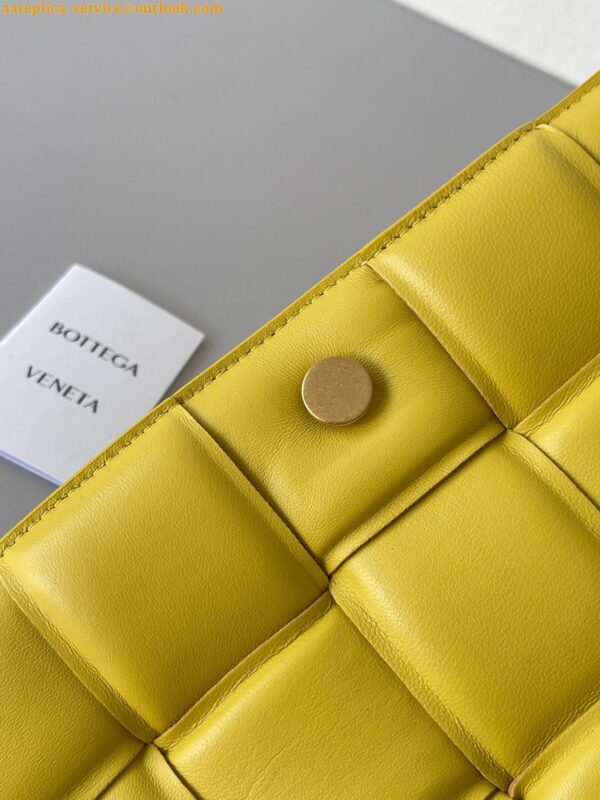 Replica Bottega Veneta Padded Cassette Bag In Yellow Intrecciato Lambskin 10