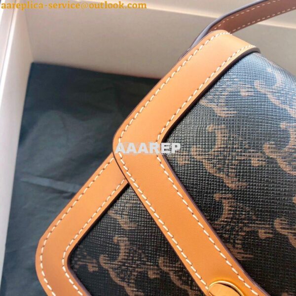 Replica Celine Triomphe Bag in Triomphe Canvas And Calfskin 16