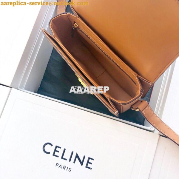 Replica Celine Triomphe Bag in Triomphe Canvas And Calfskin 18