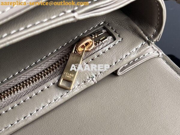 Replica Celine Triomphe Bag Natural Calfskin in Pebble Grey 9