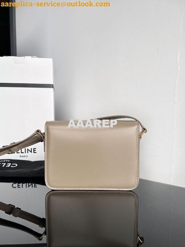 Replica Celine Triomphe Bag Natural Calfskin in Pebble Grey 22