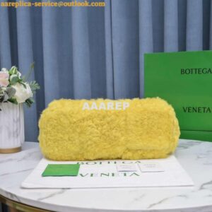 Replica Bottega Veneta BV 652867 Arco Tote Intreccio shearling Yellow 2