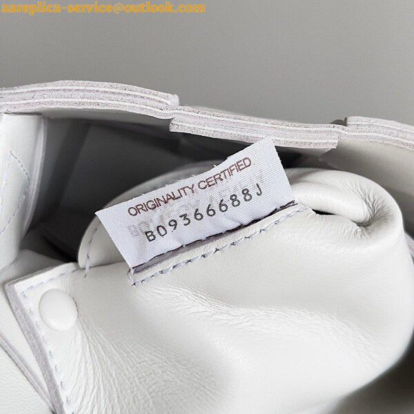 Replica Bottega Veneta Small Cassette Bag In White Intrecciato Lambskin 8