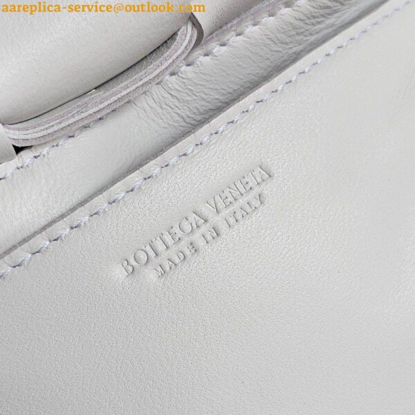 Replica Bottega Veneta Small Cassette Bag In White Intrecciato Lambskin 9