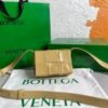 Replica Bottega Veneta BV 652867 Arco Tote Intreccio shearling Yellow