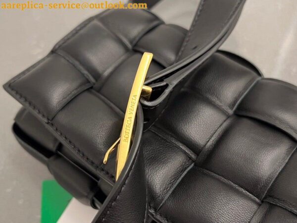 Replica Bottega Veneta Small Padded Cassette Bag In Black Lambskin 6