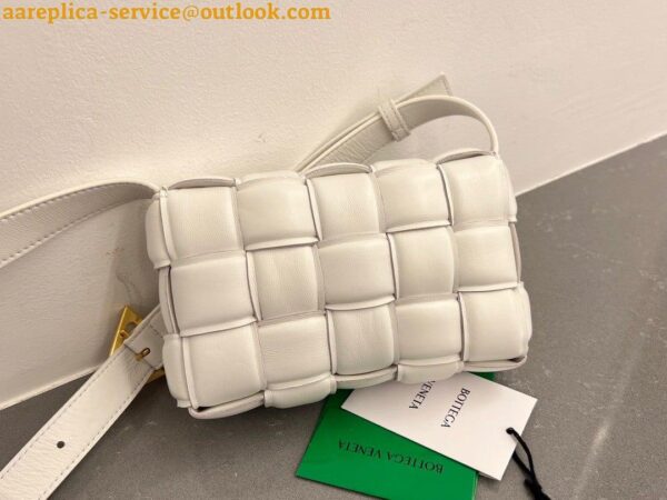 Replica Bottega Veneta Small Padded Cassette Bag In White Lambskin 3