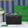 Replica Bottega Veneta BV 666870 Cassette Intreccio grained leather cross-body bag Dark Green 2