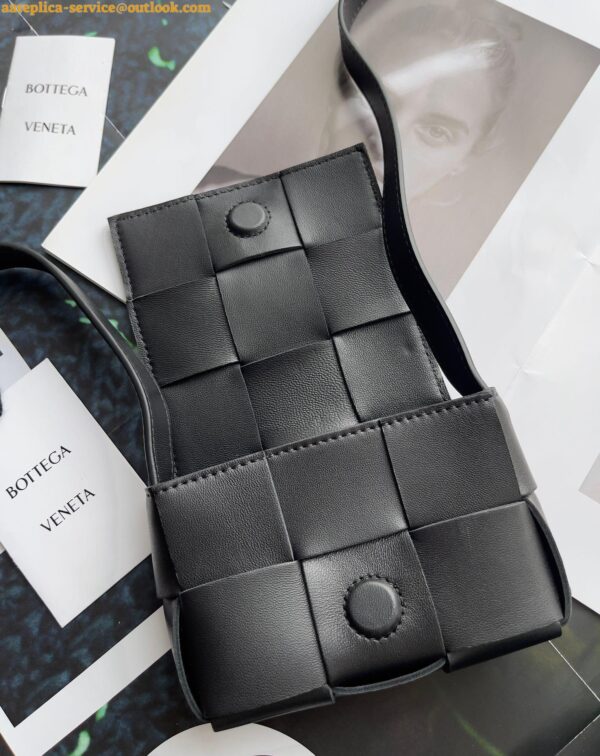 Replica Bottega Veneta Candy Cassette Bag In Black Lambskin 9