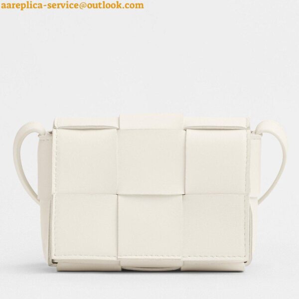 Replica Bottega Veneta Candy Cassette Bag In White Lambskin