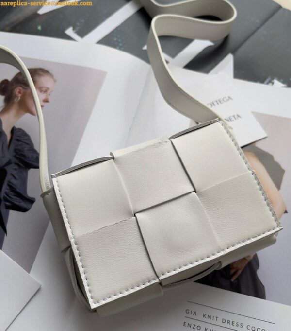 Replica Bottega Veneta Candy Cassette Bag In White Lambskin 6