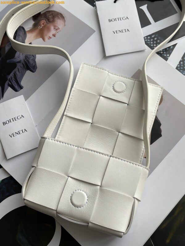 Replica Bottega Veneta Candy Cassette Bag In White Lambskin 9