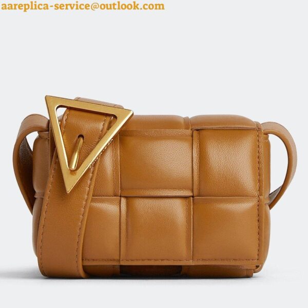 Replica Bottega Veneta Candy Padded Cassette Bag In Camel Lambskin