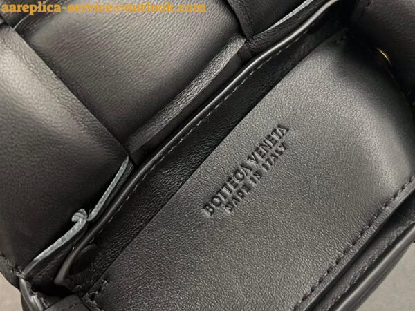 Replica Bottega Veneta Candy Padded Cassette Bag In Black Lambskin 11