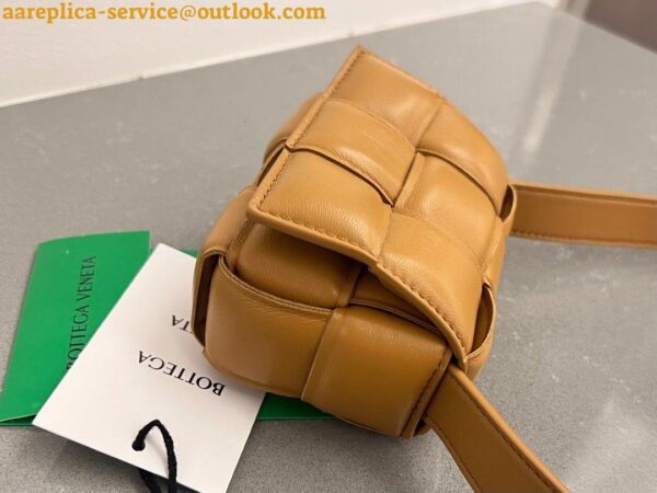 Replica Bottega Veneta Candy Padded Cassette Bag In Camel Lambskin 4