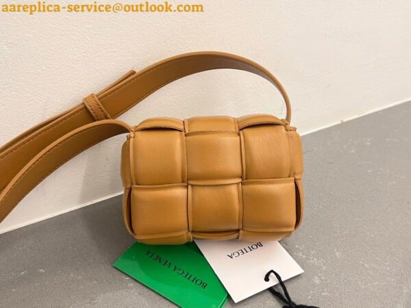 Replica Bottega Veneta Candy Padded Cassette Bag In Camel Lambskin 5