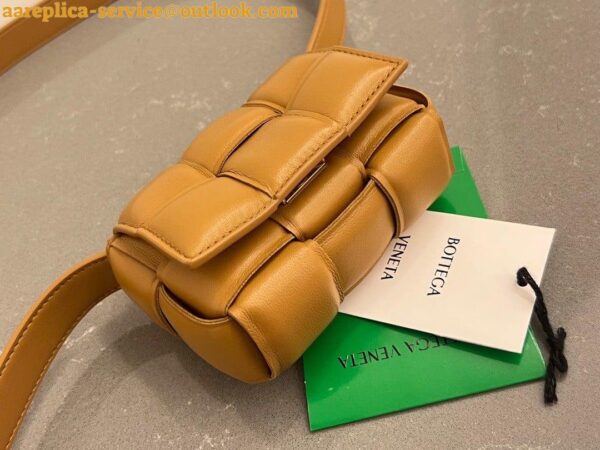 Replica Bottega Veneta Candy Padded Cassette Bag In Camel Lambskin 6