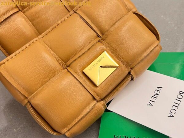 Replica Bottega Veneta Candy Padded Cassette Bag In Camel Lambskin 8