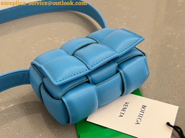 Replica Bottega Veneta Candy Padded Cassette Bag In Pool Lambskin 5