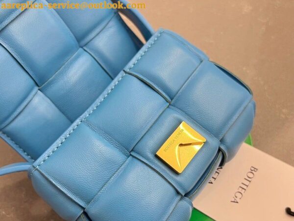 Replica Bottega Veneta Candy Padded Cassette Bag In Pool Lambskin 7