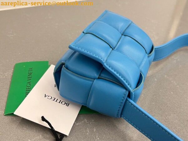 Replica Bottega Veneta Candy Padded Cassette Bag In Pool Lambskin 8