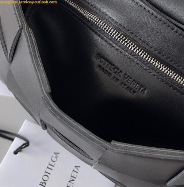 Replica Bottega Veneta Cassette Bag In Black Intreccio Lambskin 12