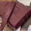 Replica Bottega Veneta Cassette Bag In Burgundy Grained Intreccio Calfskin 2