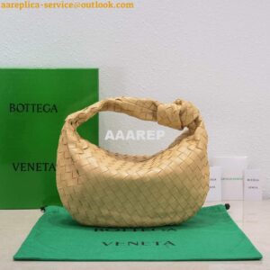 Replica Bottega Veneta BV 690225 Teen Jodie intrecciato leather shoulder bag Apricot