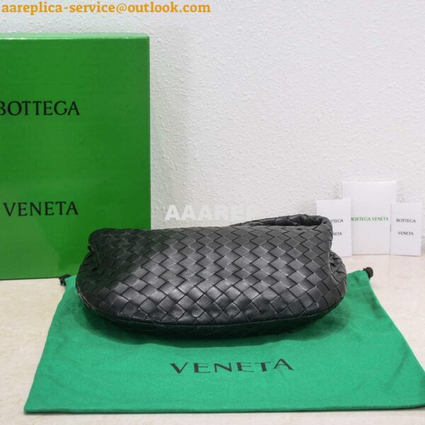 Replica Bottega Veneta BV 690225 Teen Jodie intrecciato leather shoulder bag Black 3