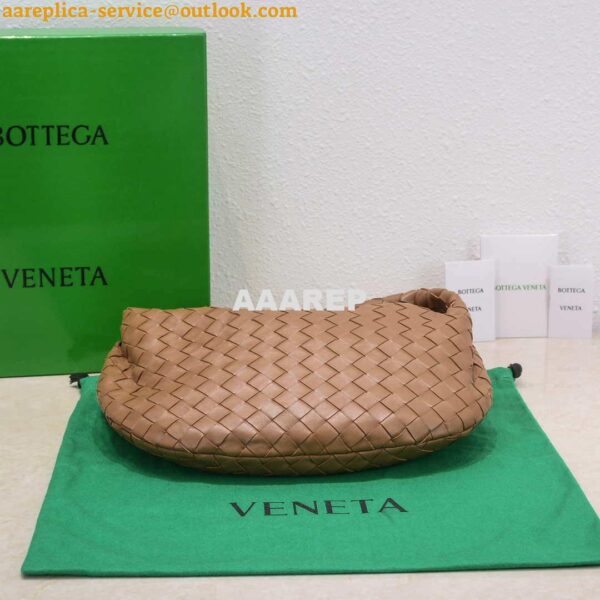 Replica Bottega Veneta BV 690225 Teen Jodie intrecciato leather shoulder bag Brown 4