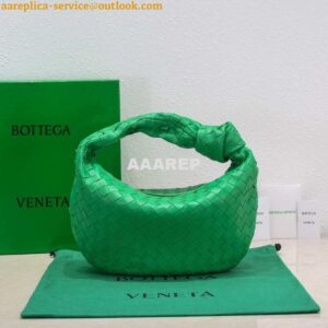 Replica Bottega Veneta BV 690225 Teen Jodie intrecciato leather shoulder bag Green