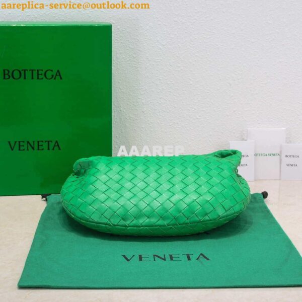 Replica Bottega Veneta BV 690225 Teen Jodie intrecciato leather shoulder bag Green 4