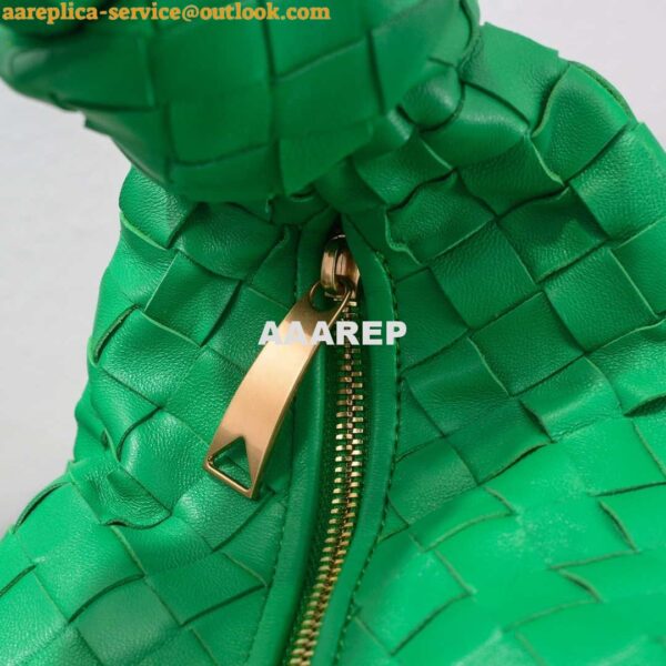 Replica Bottega Veneta BV 690225 Teen Jodie intrecciato leather shoulder bag Green 6